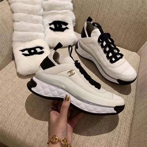 chanel beige sneakers